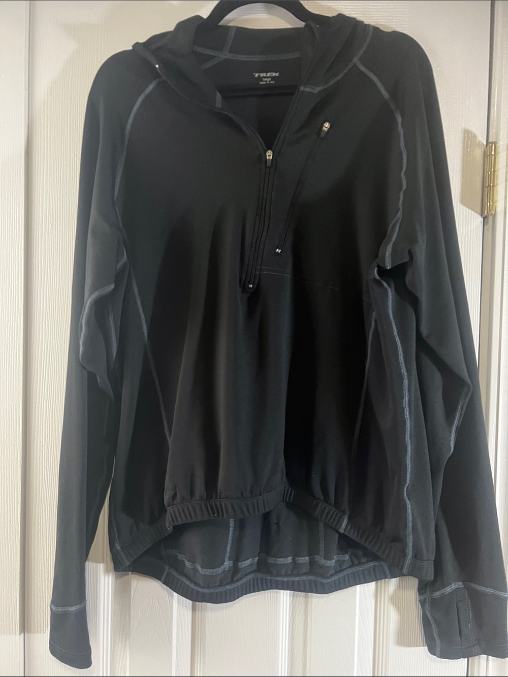 Trek Performance Men's Black Lightweight Hooded Shirt Jacket